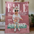 Personalized ELLE-Inspired Baby Blanket – Custom Fashion Cover with Photo, Name & Quote